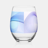 Transparente blaue und lavendelfarbene Formulare Weinglas Ohne Stiel (Rechts)