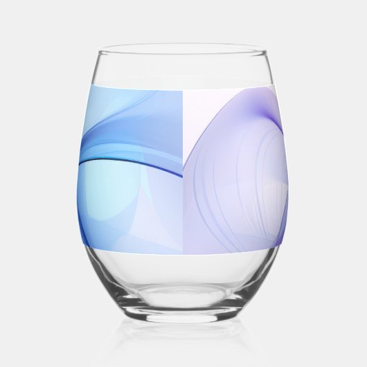 Transparente blaue und lavendelfarbene Formulare Weinglas Ohne Stiel (Rechts)