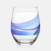 Transparente blaue und lavendelfarbene Formulare Weinglas Ohne Stiel (Links)