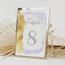 Transparente Blue Imitats Gold Foil Wedding Table 