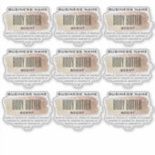 Transparente Body Butter Etiketten Gold und Opal (Vorderseite)