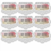 Transparente Body Butter Etiketten Rosa und Gold (Vorderseite)