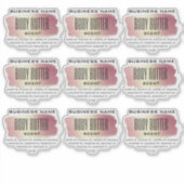 Transparente Body Butter Labels Holografisches Ros (Vorderseite)