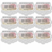 Transparente Buttermarken Opal Gold und Rosa Aufkleber (Vorderseite)