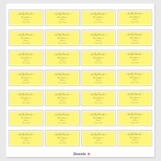 Transparente Calligraphy DIY Gastadresse Aufkleber