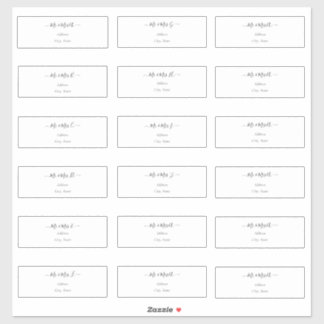 Transparente Calligraphy DIY Gastadresse Aufkleber