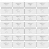 Transparente Calligraphy DIY Gastadresse Aufkleber (Vorderseite)