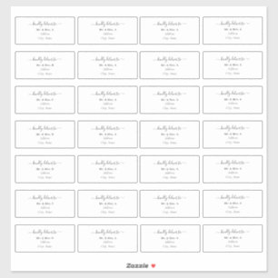 Transparente Calligraphy DIY Gastadresse Aufkleber