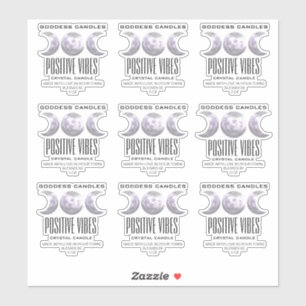 Transparente Crystal Candle Labels