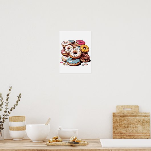 Transparente Donuts Clip Art Poster (Küche)