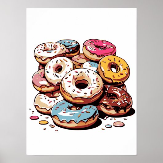 Transparente Donuts Clip Art Poster (Vorne)
