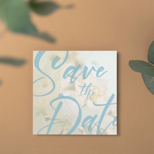 Transparente Ebenen Save the Date Vorlage