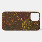 Transparente Eichen-Blätter, Herbstmuster. Case-Mate iPhone Hülle (Rückseite (Horizontal))