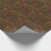 Transparente Eichen-Blätter, Herbstmuster. Geschenkpapier (Ecke)