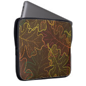 Transparente Eichen-Blätter, Herbstmuster. Laptopschutzhülle (Vorne Rechts)