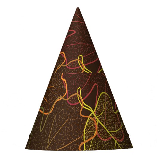 Transparente Eichen-Blätter, Herbstmuster. Partyhütchen (Vorderseite)