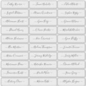 Transparente, einfache, moderne Skriptnamen Aufkleber (Vorderseite)