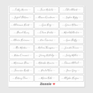 Transparente, einfache, moderne Skriptnamen Aufkleber