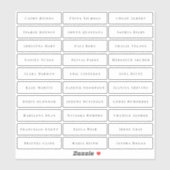 Transparente, einfache und elegante Klassiker Aufkleber (Blatt)