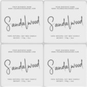 Transparente, einfache Verpackungskerze Aufkleber (Vorderseite)