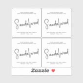 Transparente, einfache Verpackungskerze Aufkleber (Blatt)