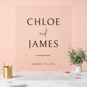 Transparente Elegant Custom Couple's Name Wedding Acrylschild (Hochzeit)