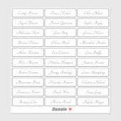 Transparente, elegante, traditionelle Gästebamen Aufkleber (Blatt)