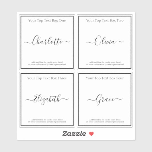 Transparente Etiketten für Kerzen oder Gläser (Blatt)