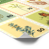 Transparente, farbige pastellfarbene Briefmarke Poster (Ecke)