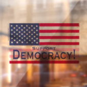 Transparente Fensterklammer - Flag "Support Democr Fensteraufkleber (Blatt 2)