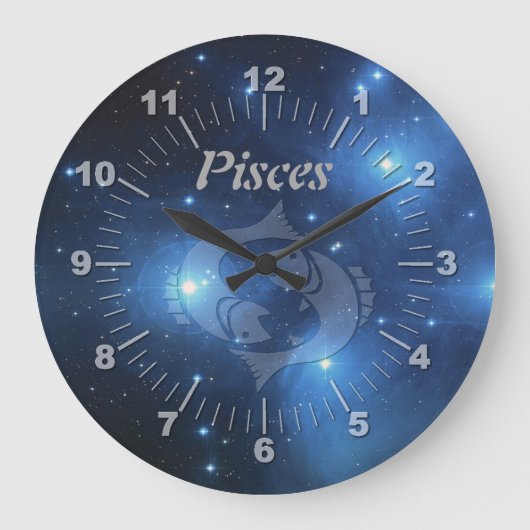 Transparente Fische Große Wanduhr (Vorderseite)