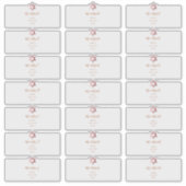 Transparente Gastadresse, Imitate Rose Gold Star Aufkleber (Vorderseite)