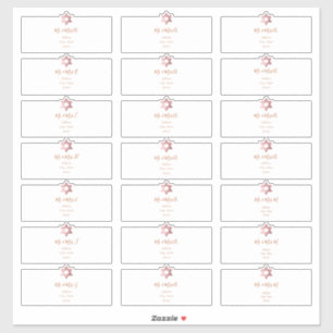 Transparente Gastadresse, Imitate Rose Gold Star Aufkleber