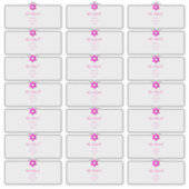 Transparente Gästeschriften, Hot-Pink Aufkleber (Vorderseite)