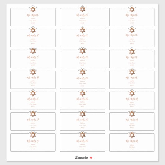 Transparente Gästeschriften, Imitate, Kupferkabel Aufkleber (Blatt)