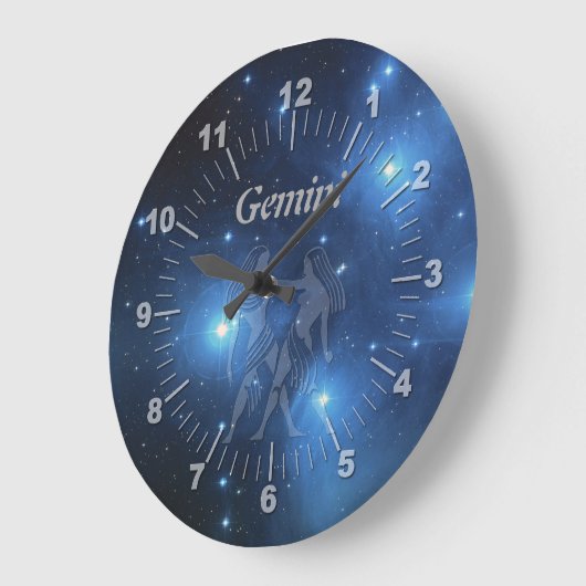 Transparente Gemini Große Wanduhr (Winkel)