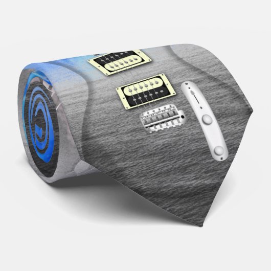 Transparente Gitarre Krawatte (Gerollt)