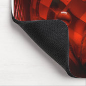 Transparente Glassphären und Schachbrettboden Mousepad (Ecke)