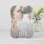 TRANSPARENTE GLAZE SAVE THE DATE (Stehend Vorderseite)