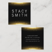 Transparente Glitzern Quadratische Visitenkarte (Vorne/Hinten)