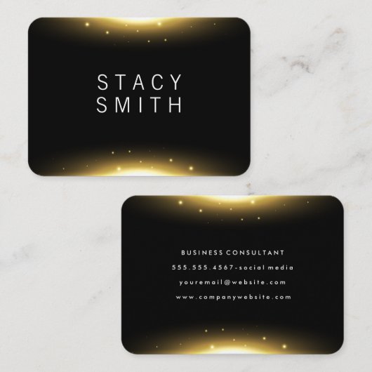 Transparente Glitzern Visitenkarte (Vorne/Hinten)