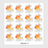 Transparente Goldfish Stickers Aufkleber (Blatt)