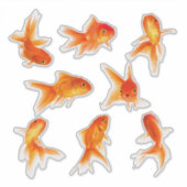Transparente Goldfish Stickers Aufkleber (Vorderseite)