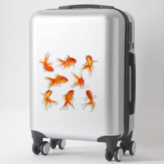 Transparente Goldfish Stickers Aufkleber (Koffer)