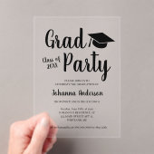 Transparente Graduierungspartei - Akkreditierung Acryleinladungen (Insitu (Handheld))