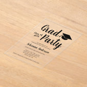 Transparente Graduierungspartei - Akkreditierung Acryleinladungen (Ablage )