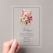 Transparente Hochzeit in Rosa und Gold Acryleinladungen (Insitu (Handheld))
