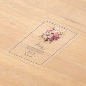 Transparente Hochzeit in Rosa und Gold Acryleinladungen (Ablage )