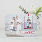 Transparente Holiday Fotokarte Feiertagskarte (Stehend Vorderseite)