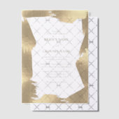 Transparente Imitats Gold Foil Border Wedding Over Pergament Einladungen (Versetzt (Einladung))